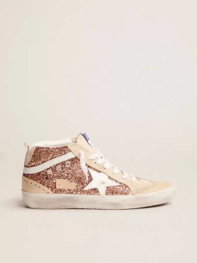 Mid Star voor dames met roze glitter