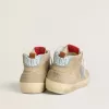 Mid Star voor heren in beige suède met poederblauwe leren ster en hielstuk