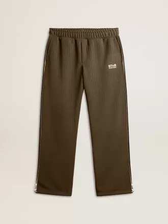 Militair groene joggingbroek voor heren met wit logo