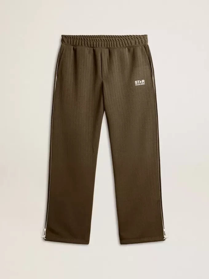 Militair groene joggingbroek voor heren met wit logo