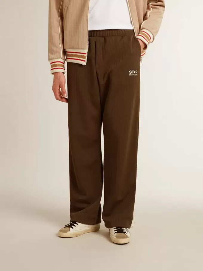 Militair groene joggingbroek voor heren met wit logo