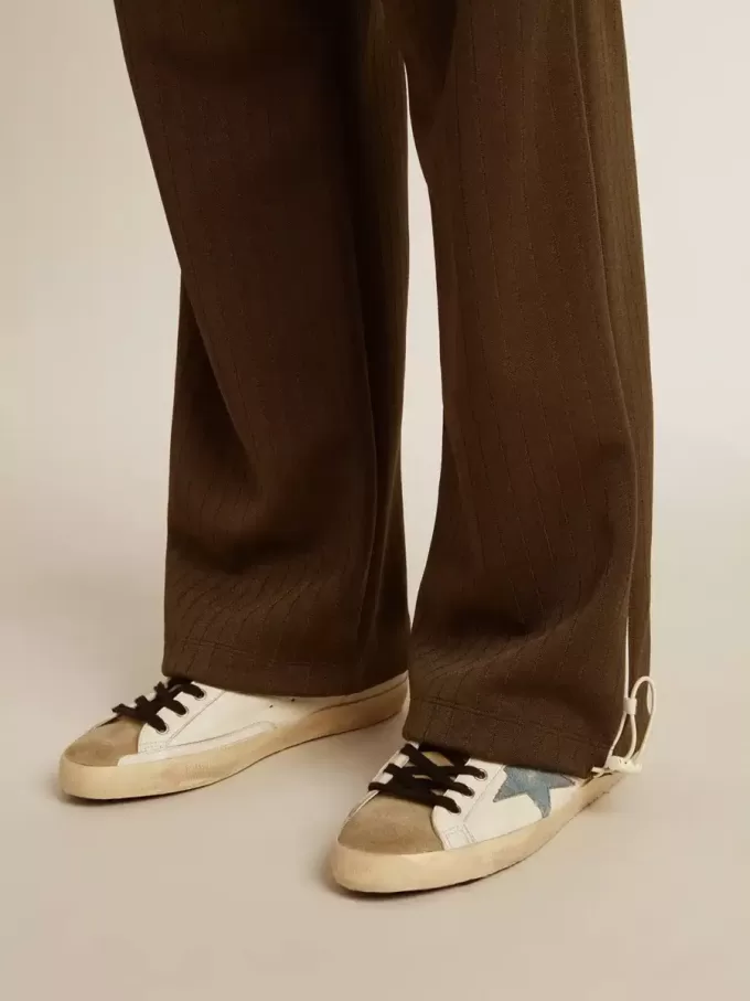Militair groene joggingbroek voor heren met wit logo