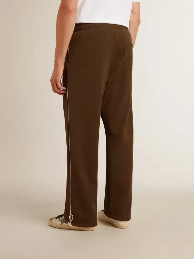 Militair groene joggingbroek voor heren met wit logo