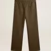 Militair groene joggingbroek voor heren met wit logo