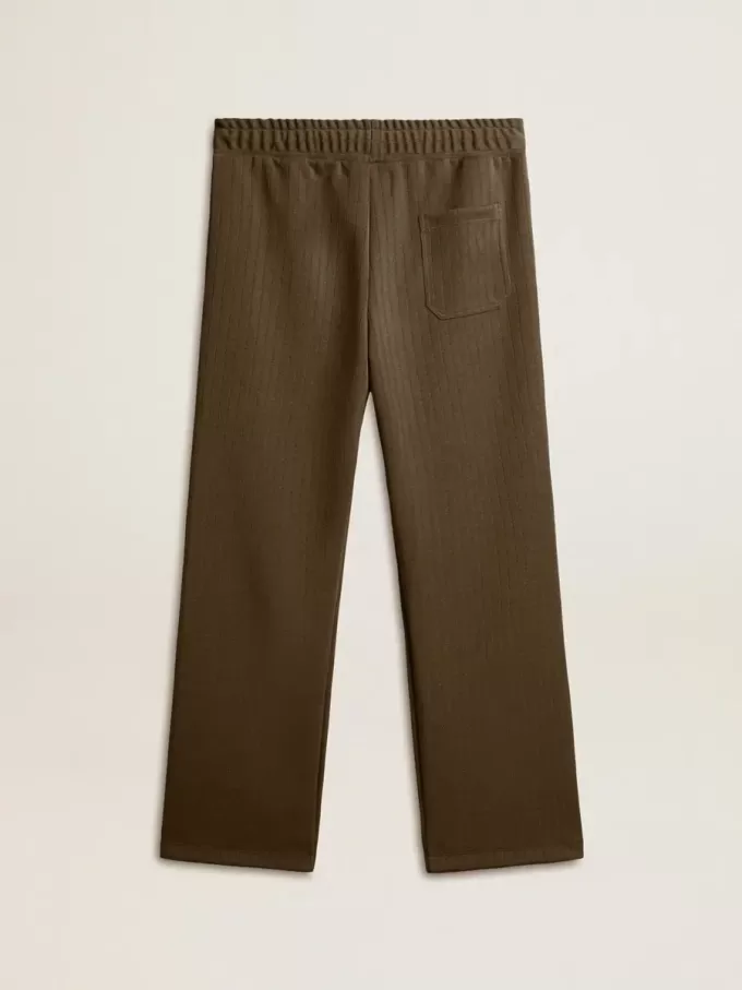 Militair groene joggingbroek voor heren met wit logo