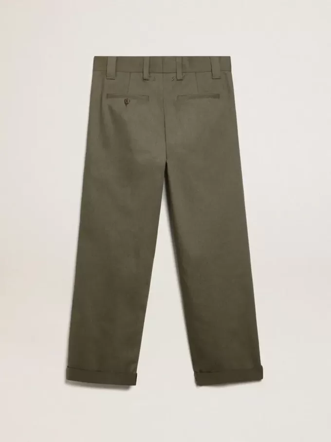 Militairgroene chino uit de Golden Collection