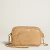 Mini Star Bag in beige slangenleer