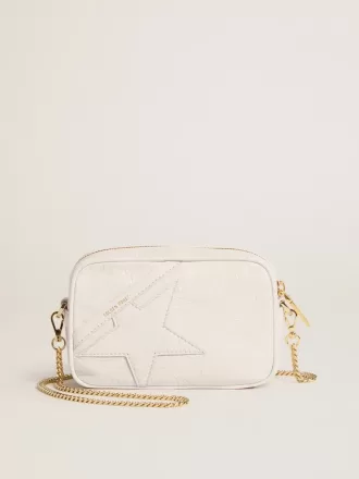Mini Star Bag in boterwit leer met ton sur ton ster