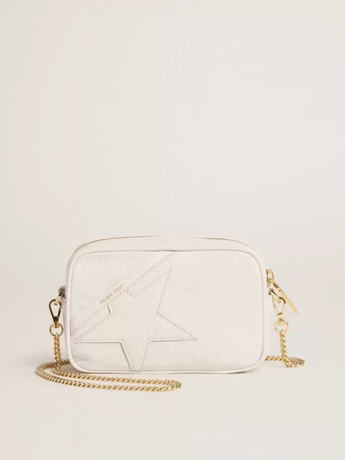 Mini Star Bag in boterwit leer met ton sur ton ster