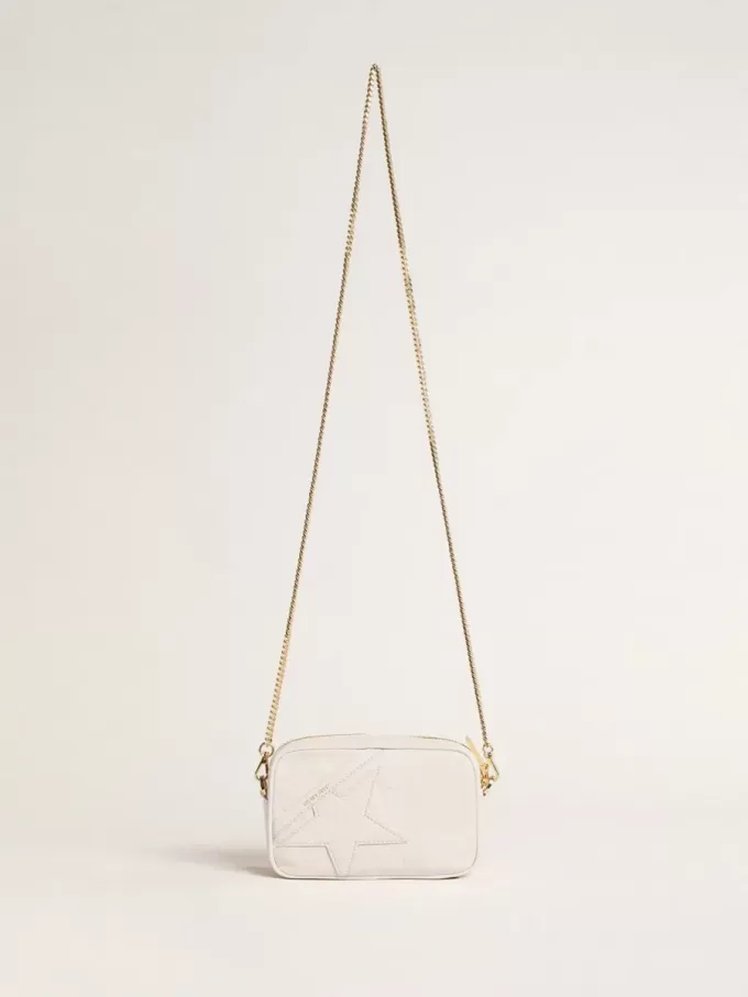 Mini Star Bag in boterwit leer met ton sur ton ster