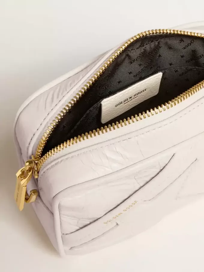 Mini Star Bag in boterwit leer met ton sur ton ster