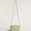 Mini Star Bag in lichtgroen slangenleer