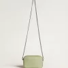Mini Star Bag in lichtgroen slangenleer