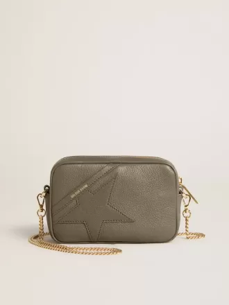 Mini Star Bag in saliegroen leer met ton sur ton ster