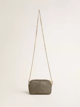 Mini Star Bag in saliegroen leer met ton sur ton ster