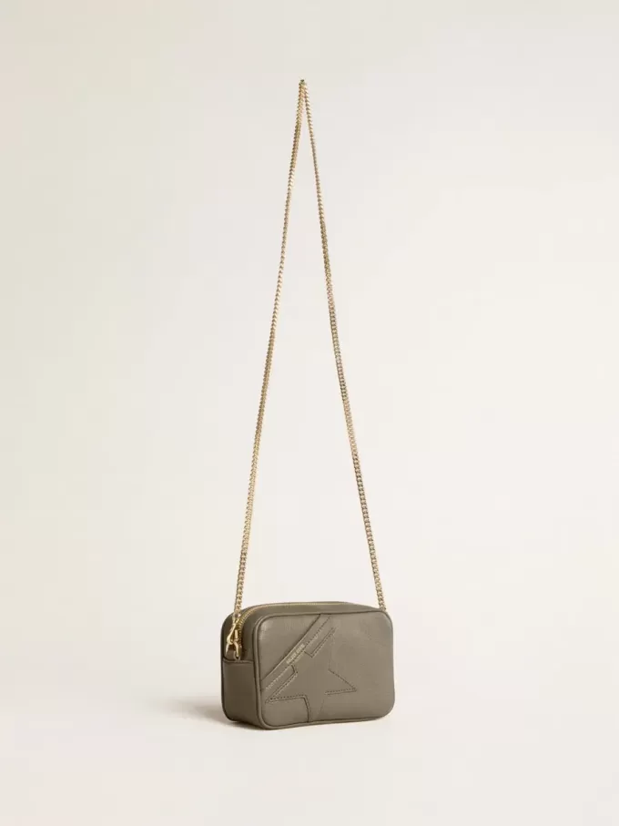 Mini Star Bag in saliegroen leer met ton sur ton ster