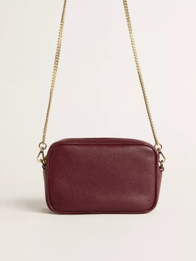 Mini Star Bag in wijnrood leer met ton sur ton ster