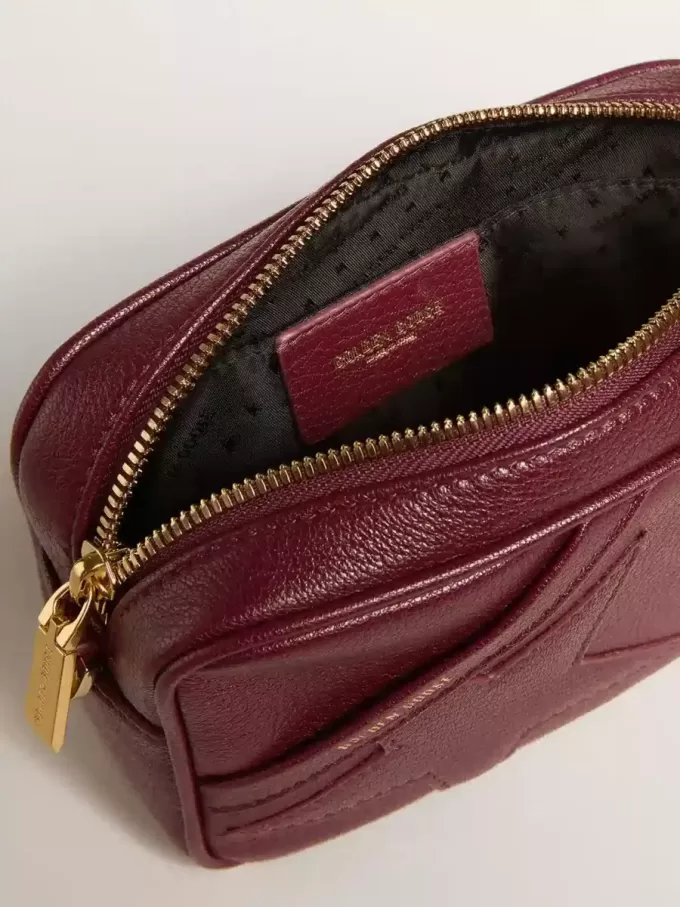 Mini Star Bag in wijnrood leer met ton sur ton ster