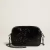 Mini Star Bag in zwart leer met Swarovski-kristallen ster