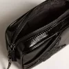 Mini Star Bag in zwart leer met Swarovski-kristallen ster