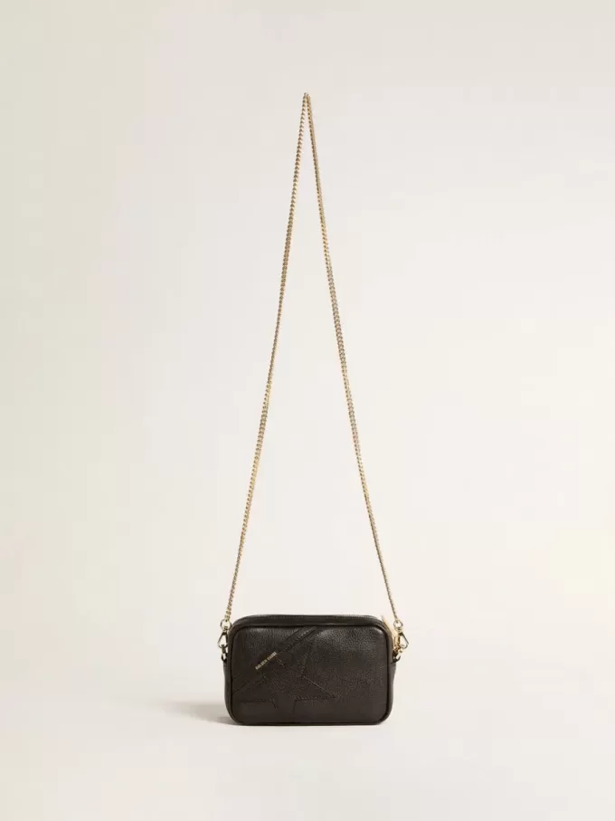 Mini Star Bag in zwart leer met ton sur ton ster
