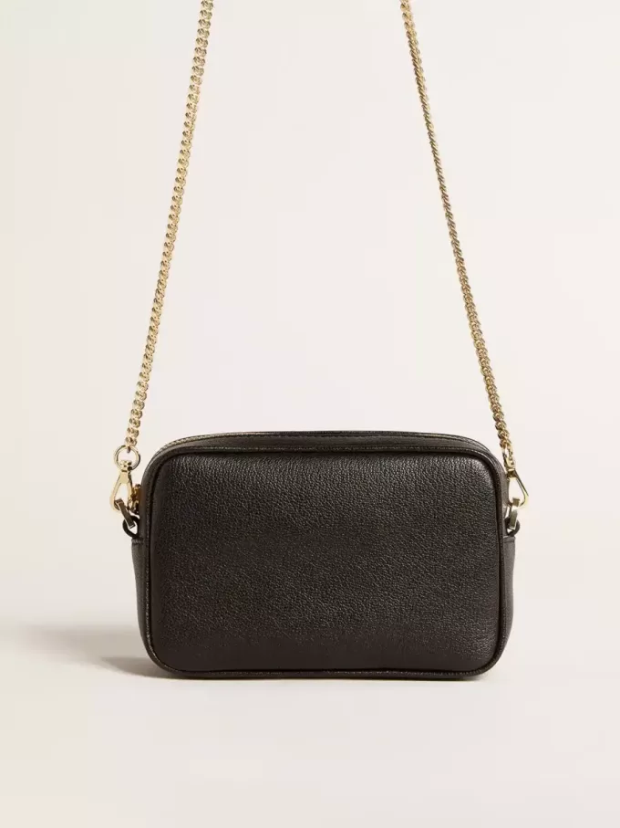 Mini Star Bag in zwart leer met ton sur ton ster