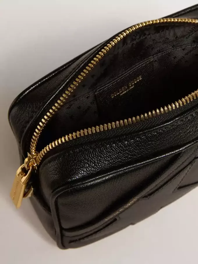 Mini Star Bag in zwart leer met ton sur ton ster