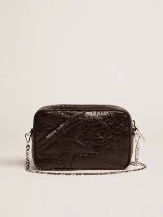 Mini Star-tas voor dames in glanzend zwart leer met ton sur ton ster