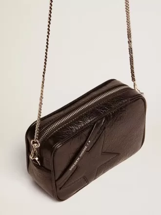 Mini Star-tas voor dames in glanzend zwart leer met ton sur ton ster