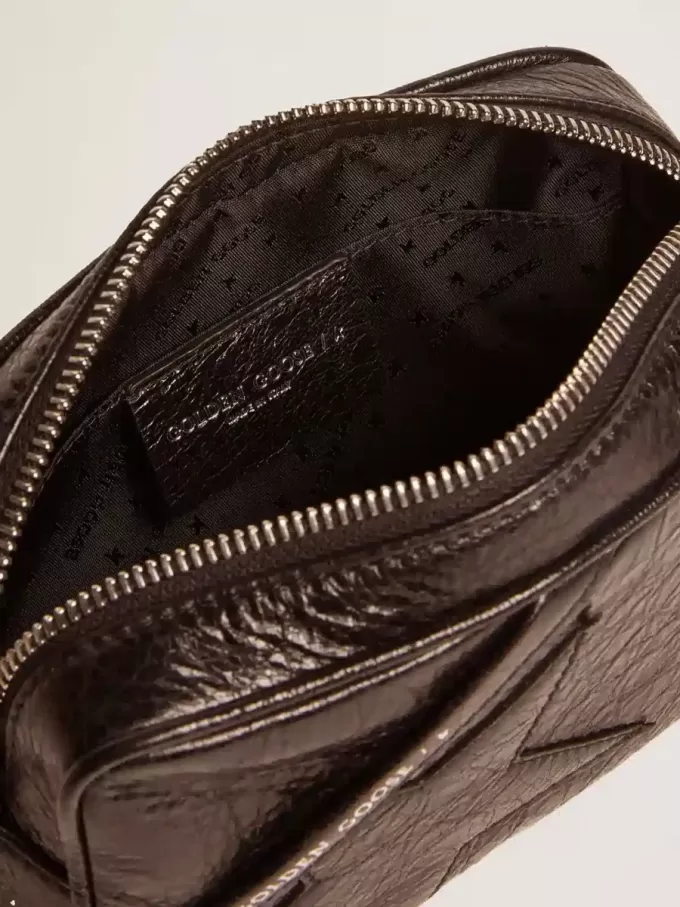 Mini Star-tas voor dames in glanzend zwart leer met ton sur ton ster