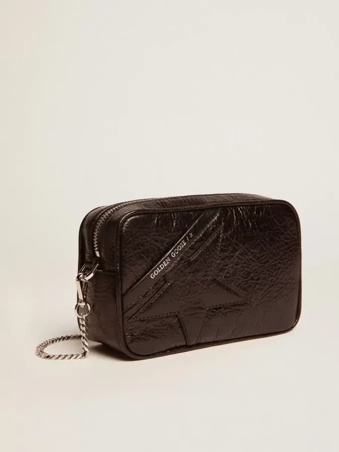 Mini Star-tas voor dames in glanzend zwart leer met ton sur ton ster