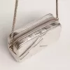 Mini Star-tas voor dames van zilverkleurig gelamineerd leer met ton sur ton ster