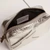 Mini Star-tas voor dames van zilverkleurig gelamineerd leer met ton sur ton ster