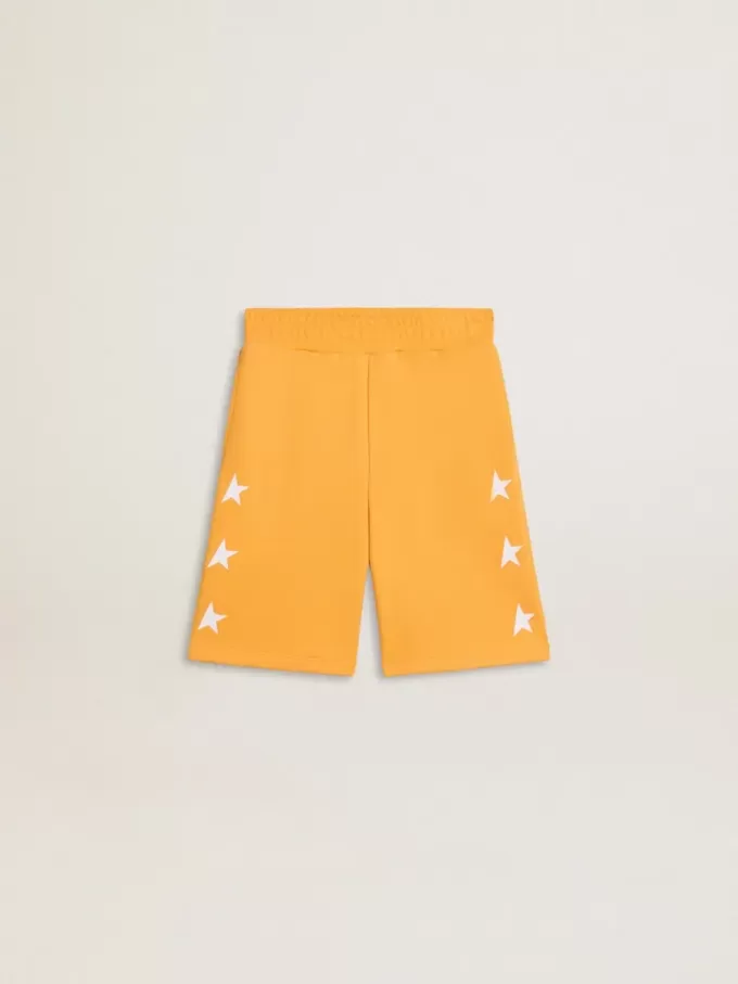 Mosterdgele korte broek voor jongens
