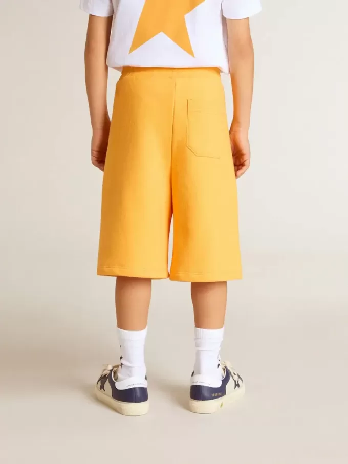 Mosterdgele korte broek voor jongens