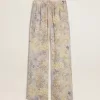 Multicolore joggingbroek voor dames met bloemenprint