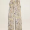 Multicolore joggingbroek voor dames met bloemenprint