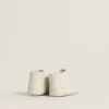 New Born sneakers van wit leer met geperforeerde ster
