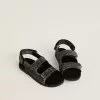 Noa Junior sandalen van zwart leer met distressed effect