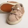 Old School Junior in perzikroze glitter met roze suède ster