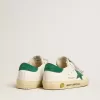 Old School Junior met groene suède ster en hielstuk