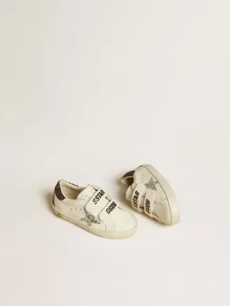 Old School Junior met zilveren glitterster en glitter hielstuk