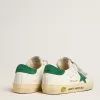 Old School Teen met groene suède ster en hielbandje
