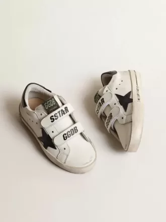 Old School Young met metallic leren ster en zwarte hiellip