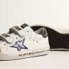 Old School Young met metallic leren ster en zwarte hiellip