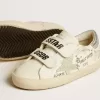 Old School Young met suède ster en metallic leren hielstuk