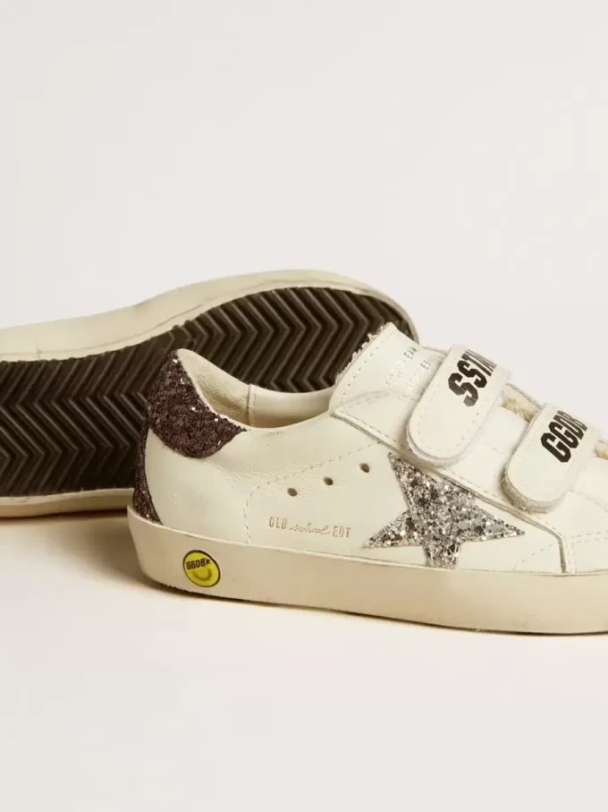Old School Young met zilveren glitterster en glitterhaklipje
