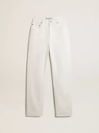 Optisch witte katoenen denim broek voor dames