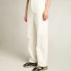 Optisch witte katoenen denim broek voor dames