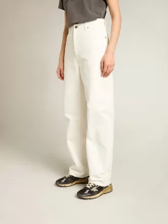 Optisch witte katoenen denim broek voor dames